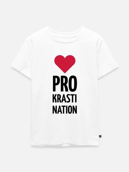 PROKRASTINATION - Kinder Premium Bio T-Shirt - Weiß