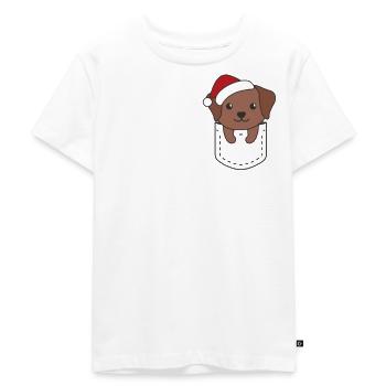 Joyeux Noël Sweet Labrador Breast Bag - T-shirt Premium bio Enfant - blanc - Devant - Hailey (125cm)