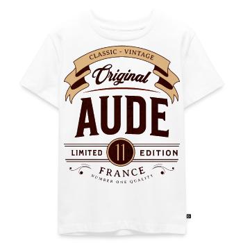 Vintage Aude Département France - T-shirt Premium bio Enfant - blanc - Devant - Hailey (125cm)