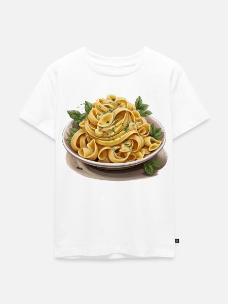 Pasta - Kinder Premium Bio T-Shirt - Weiß