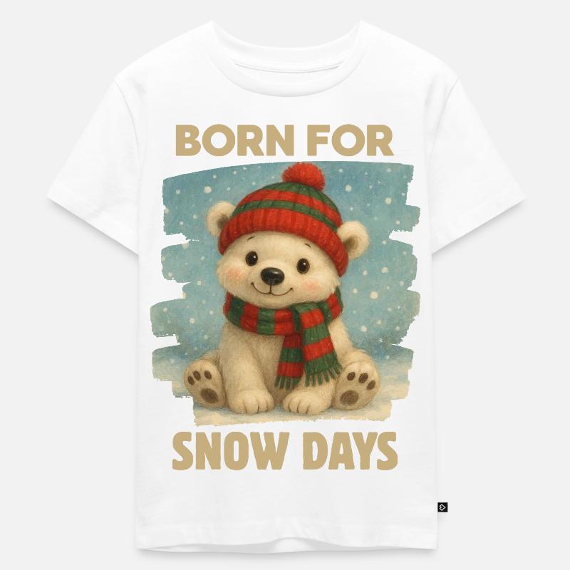 Weihnachts-Eisbär - Kinder Premium Bio T-Shirt - Weiß
