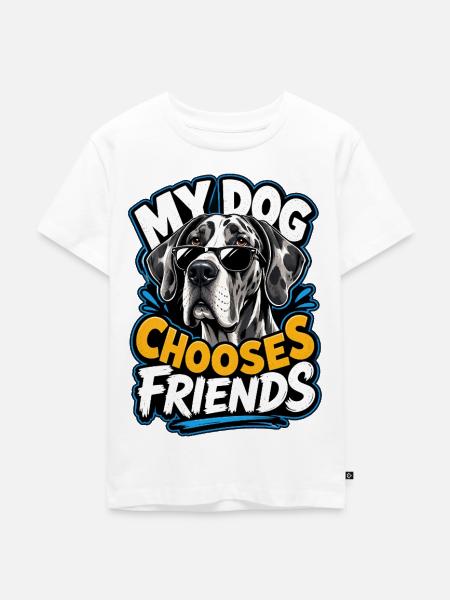 Dogge - Kinder Premium Bio T-Shirt - Weiß