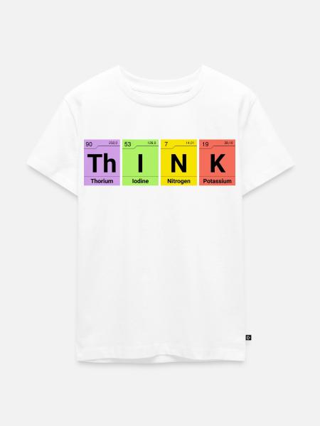 Denken Chemische Elemente - Kinder Premium Bio T-Shirt - Weiß
