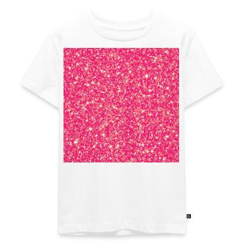 False glitter pink background - Kids Premium Organic T-Shirt - white - Front - Hailey (125cm)