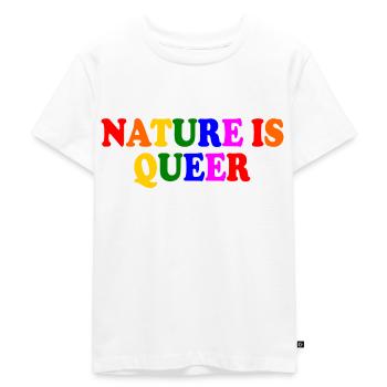Nature is queer - Kinder Premium Bio T-Shirt - Weiß - Vorne - Hailey (125cm)