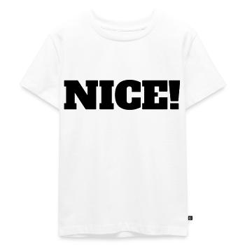 Trevligt! - Ekologisk premium-T-shirt barn - vit - Fram - Hailey (125cm)