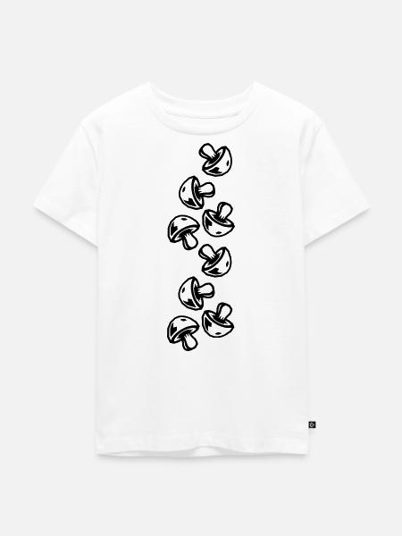 Pilze Design - Kinder Premium Bio T-Shirt - Weiß