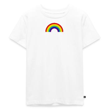 regenbogen - Kinder Premium Bio T-Shirt - Weiß - Vorne - Hailey (125cm)