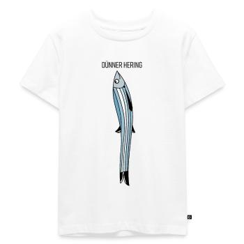 Dünner Hering (b) - Kinder Premium Bio T-Shirt - Weiß - Vorne - Hailey (125cm)