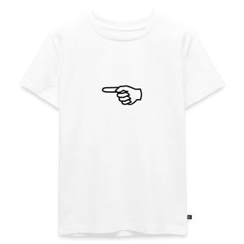Hand, Finger - links - Kinder Premium Bio T-Shirt - Weiß - Vorne - Hailey (125cm)