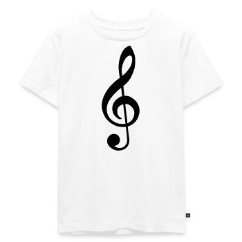 Notenschlüssel - Kinder Premium Bio T-Shirt - Weiß - Vorne - Hailey (125cm)