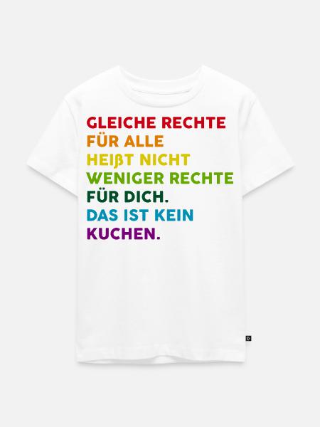 Gleiche Rechte für alle - Kinder Premium Bio T-Shirt - Weiß