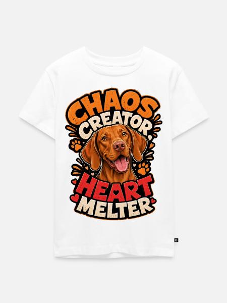Ungarischer Pointer - Kinder Premium Bio T-Shirt - Weiß