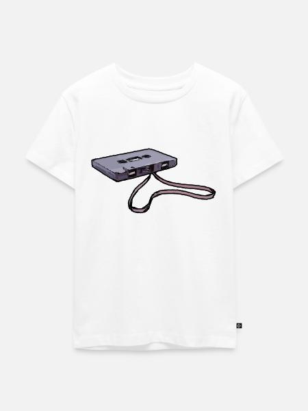 Kasette Retro Kassette - Kinder Premium Bio T-Shirt - Weiß