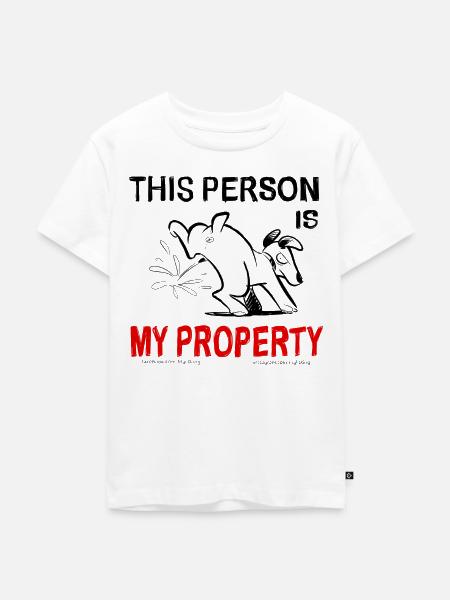 Hund und Eigentum - Kinder Premium Bio T-Shirt - Weiß