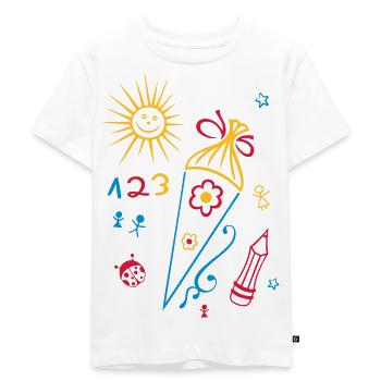 Schule, Schulanfang, Kinder, back to school - Kinder Premium Bio T-Shirt - Weiß - Vorne - Hailey (125cm)