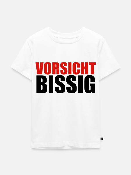 vorsicht bissig - Kinder Premium Bio T-Shirt - Weiß