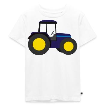 Traktor Trecker - Kinder Premium Bio T-Shirt - Weiß - Vorne - Hailey (125cm)