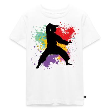 Karate - Kinder Premium Bio T-Shirt - Weiß - Vorne - Hailey (125cm)