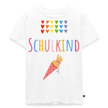 Schulkind - Kinder Premium Bio T-Shirt - Weiß - Vorne - Hailey (125cm)