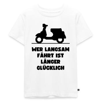 Passionierter Rollerfahrer oder Mofafahrer - Kinder Premium Bio T-Shirt - Weiß - Vorne - Hailey (125cm)