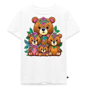 Famille Bear Teddy - T-shirt Premium bio Enfant - blanc - Devant - Hailey (125cm)