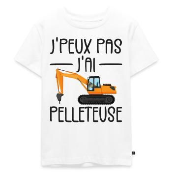 J'peux Pas J'ai Pelleteuse Cadeau Drôle Chantier - T-shirt Premium bio Enfant - blanc - Devant - Hailey (125cm)