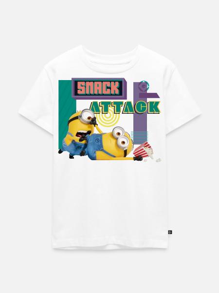 Minions Snack Attack - Kinder Premium Bio T-Shirt - Weiß