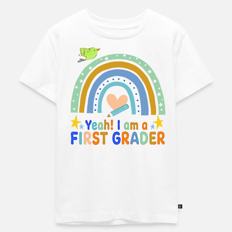 School First Grader - Kinder Premium Bio T-Shirt - Weiß