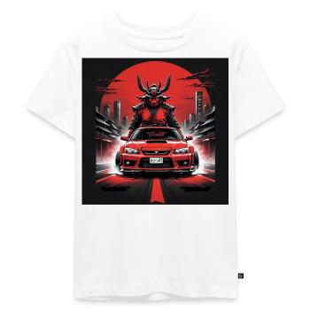 JDM Sportcar Tuning Driftcar Auto Regalo Samurai - Maglietta ecologica premium per bambini - bianco - Fronte - Hailey (125cm)