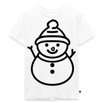 Bonhomme de neige - T-shirt Premium bio Enfant - blanc - Devant - Hailey (125cm)