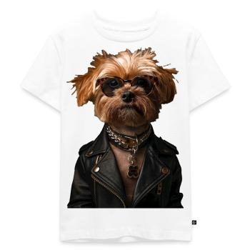 Doggy - Kids Premium Organic T-Shirt - white - Front - Hailey (125cm)