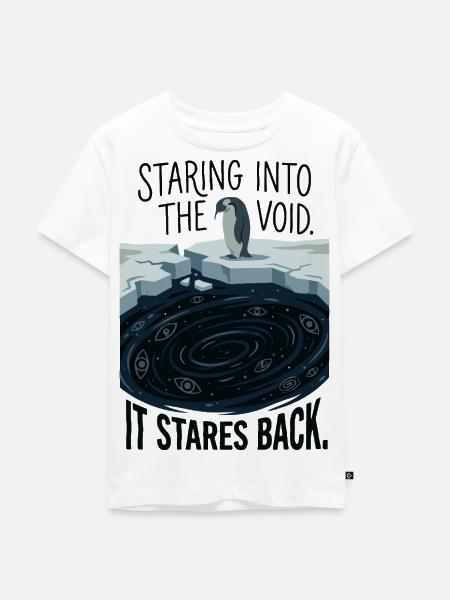 In Den Abgrund Starren - Kinder Premium Bio T-Shirt - Weiß