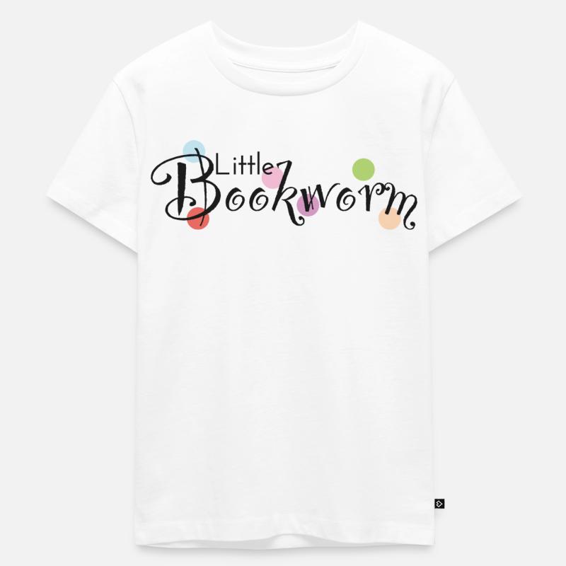 Little Bookworm - Kinder Premium Bio T-Shirt - Weiß