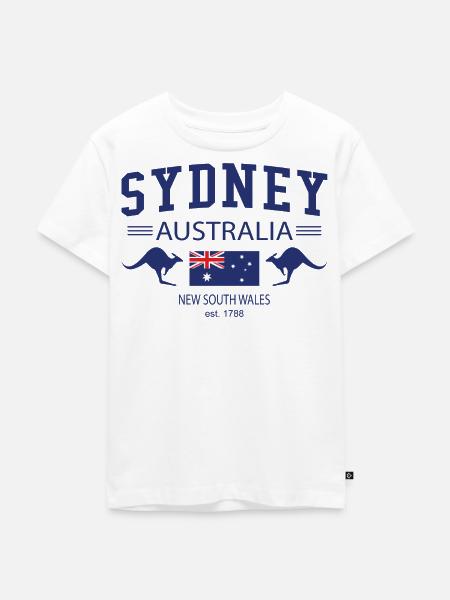 Sydney - Kinder Premium Bio T-Shirt - Weiß