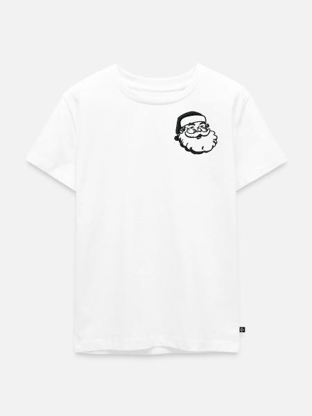 Santa bestickt - Kinder Premium Bio T-Shirt - Weiß