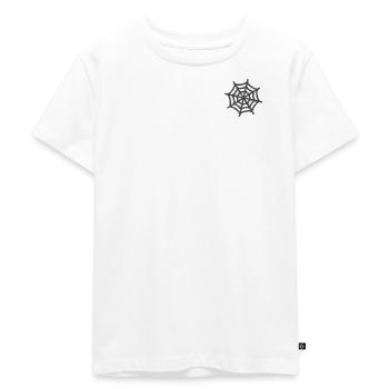 Toile d’araignée brodée - T-shirt Premium bio Enfant - blanc - Devant - Hailey (125cm)