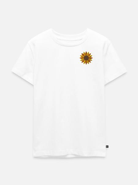 Sonnenblume bestickt - Premium økologisk T-shirt til børn - hvid