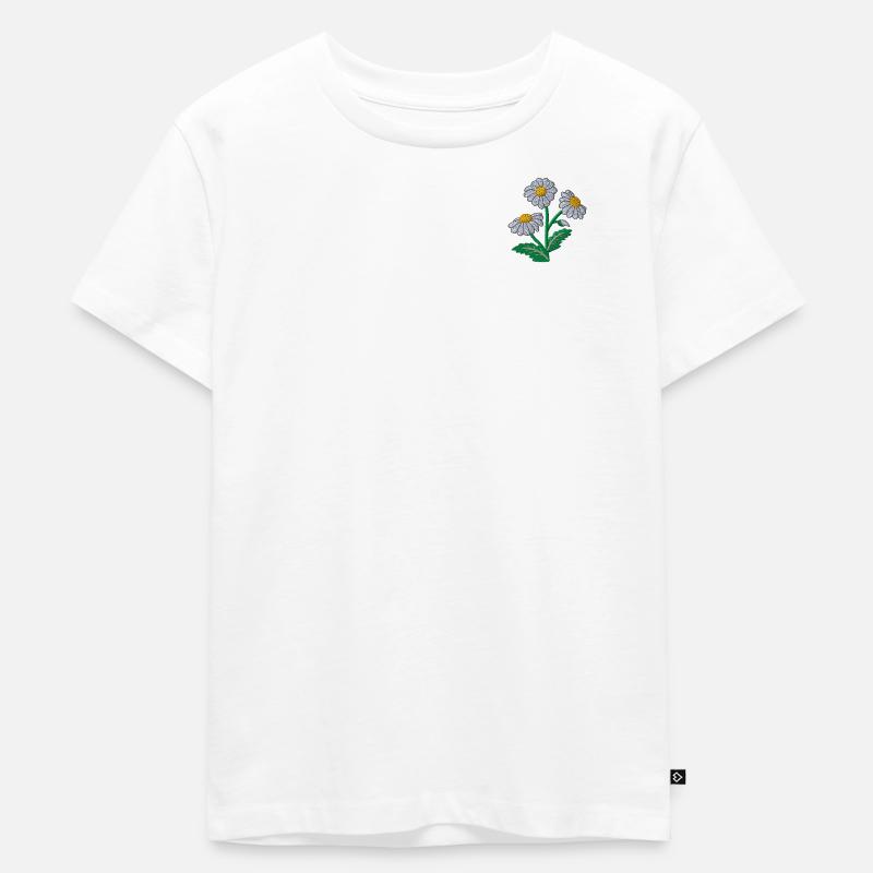Gänseblümchen - Kinder Premium Bio T-Shirt - Weiß