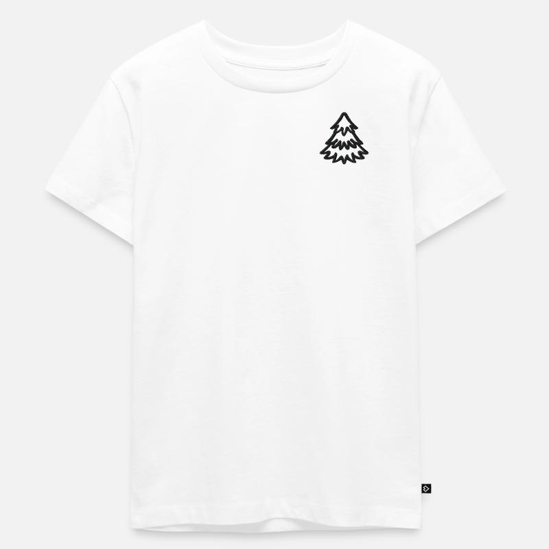 Weihnachtsbaum bestickt - Kinder Premium Bio T-Shirt - Weiß