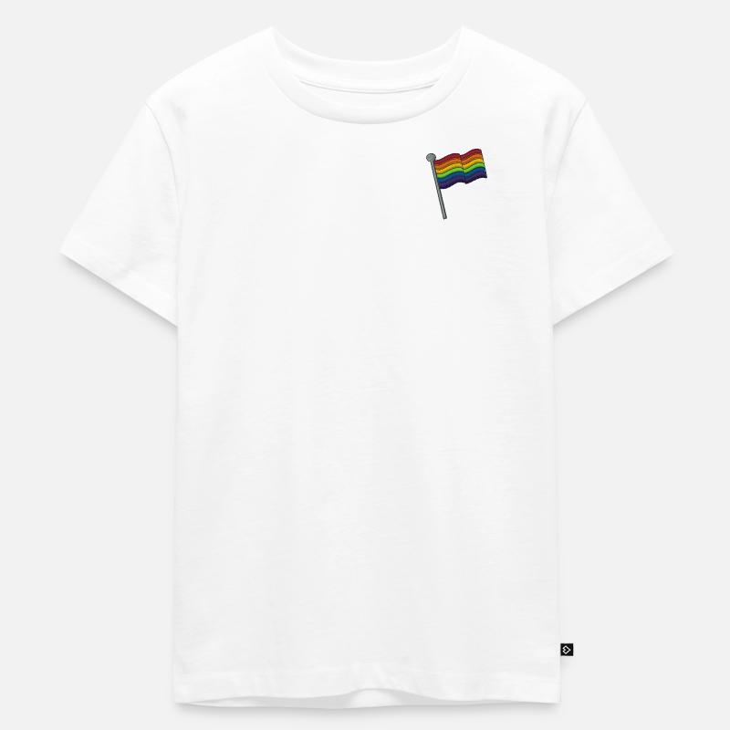 Rainbowflag - Kinder Premium Bio T-Shirt - Weiß