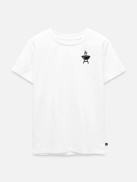 Grill BBQ bestickt - Kinder Premium Bio T-Shirt - Weiß