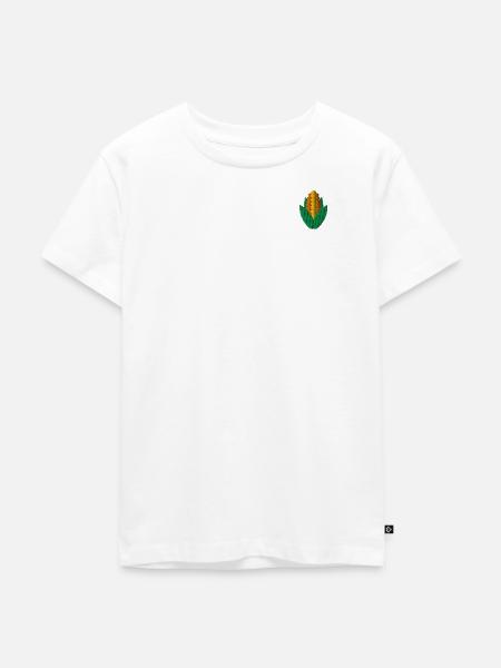 Mais bestickt - Kinder Premium Bio T-Shirt - Weiß
