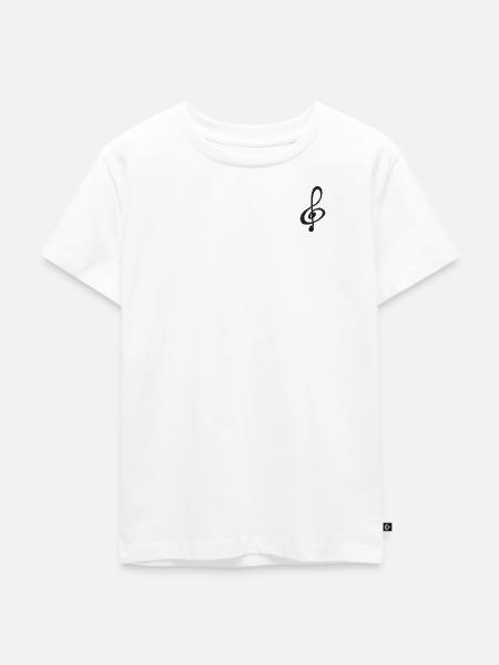 Note bestickt - Kinder Premium Bio T-Shirt - Weiß