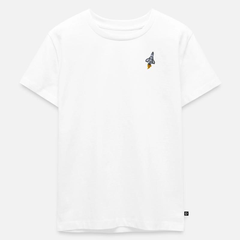 Space shuttle - Kinder Premium Bio T-Shirt - Weiß