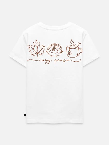 Cozy Season Cinnamon Roll - Kinder Premium Bio T-Shirt - Weiß