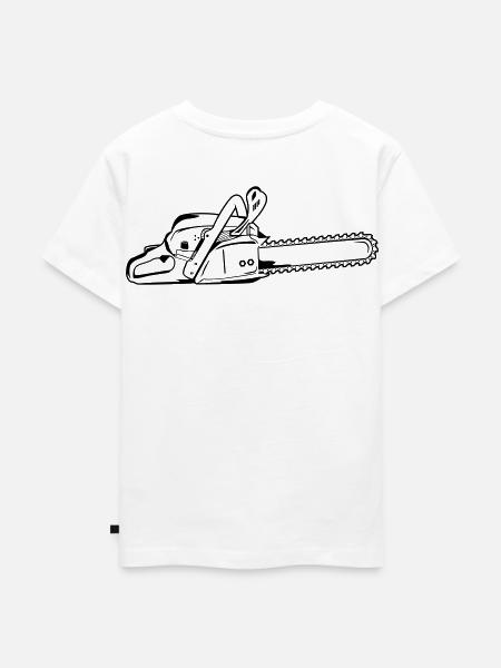 Motorsäge - Kinder Premium Bio T-Shirt - Weiß