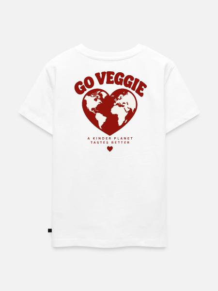 Go Veggie A Kinder Planet - Kinder Premium Bio T-Shirt - Weiß