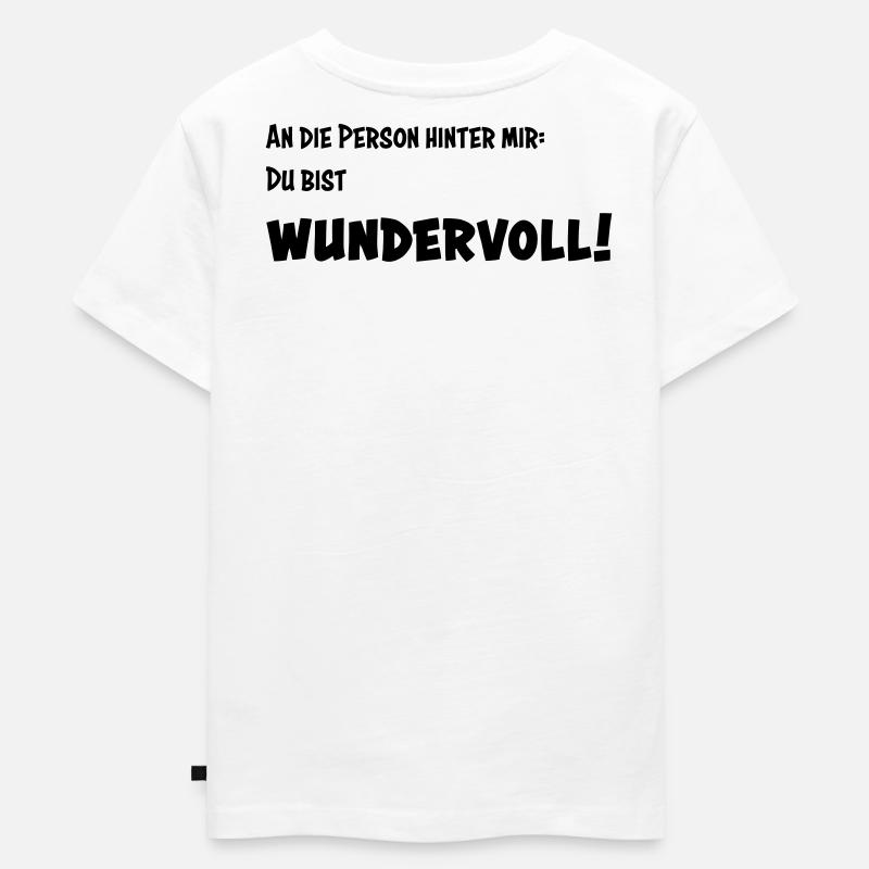 Du bist Wundervoll - Kinder Premium Bio T-Shirt - Weiß