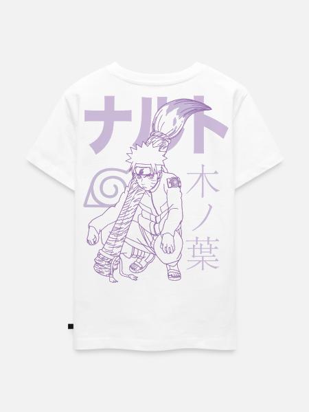 Naruto Shippuden Naruto Mit Schriftzeichen - Kinder Premium Bio T-Shirt - Weiß